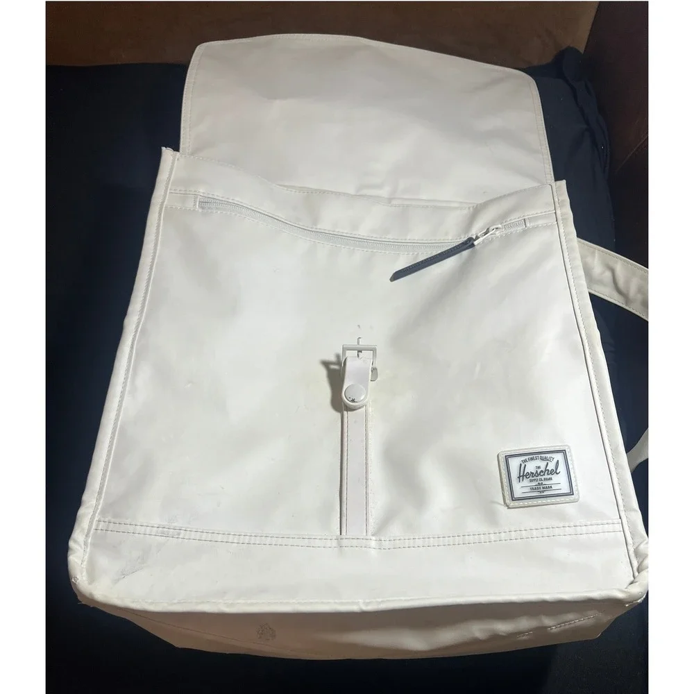 Herschel Supply Co. City Backpack Off-White Buckle Flap Top Bag Mens Womens